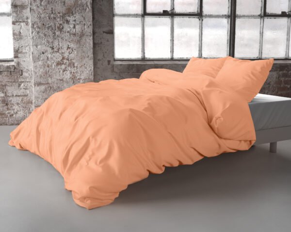 Housse de couette Satin Point Pastel Orange
